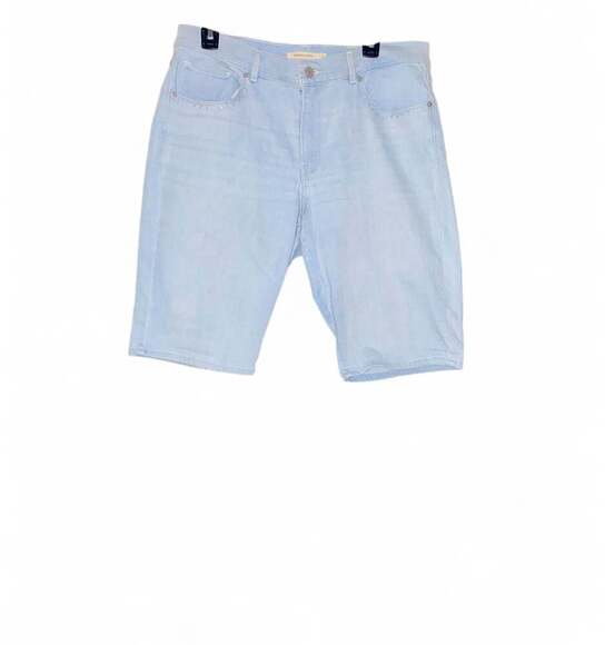 Levi's Classic Bermuda Blue Jean Shorts Women's Light Blue Denim - Picture 1 of 4